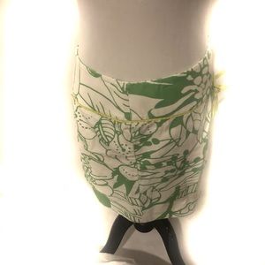 J.Crew green and white skirt size 2
